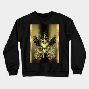 Wonderful decorative heart with wings Crewneck Sweatshirt